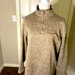 Realtree Men’s sweater with high neck and 7” zipper.